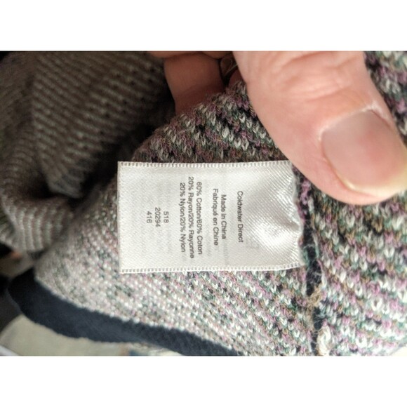 Coldwater Creek Tunic Sweater Dress  Plus 2X Cowl Neck Long Sleeve Black Floral - Picture 10 of 10